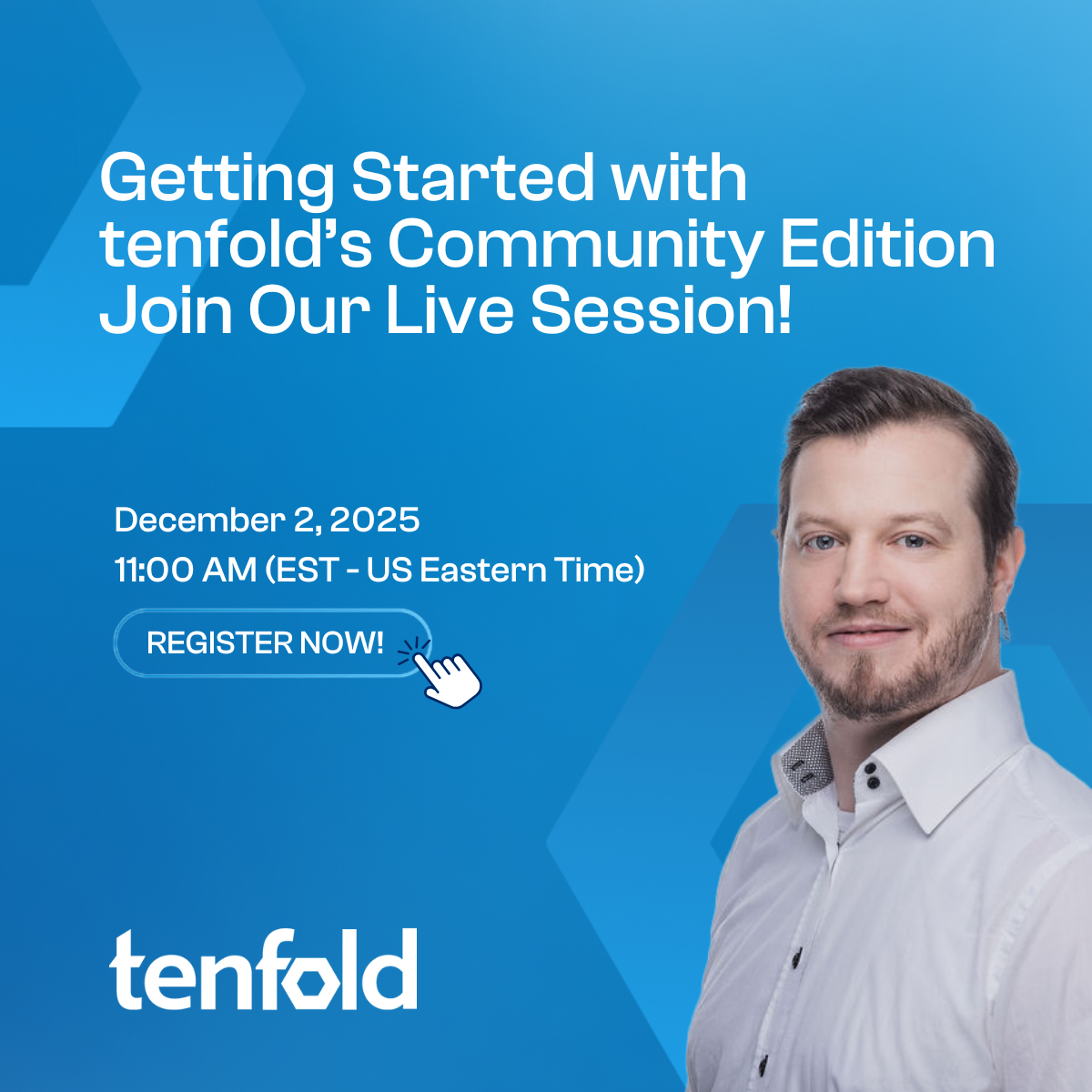 A square image ad promoting our Community Edition Live Session on December 2 2025, 11 AM EST